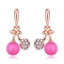 Show details for Classic Rose Gold Plated Dangle Earrings with Beautiful Craftmanship