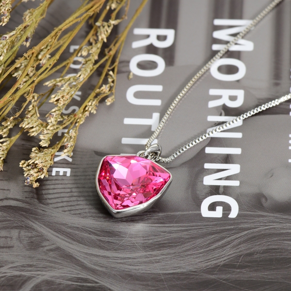 Picture of Fashion Pink Pendant Necklace with Beautiful Craftmanship