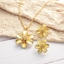 Show details for Hypoallergenic Gold Plated Casual Necklace and Earring Set with Easy Return