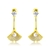 Picture of Buy Gold Plated Cubic Zirconia Dangle Earrings with Wow Elements