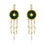 Show details for Delicate Cubic Zirconia Green Dangle Earrings