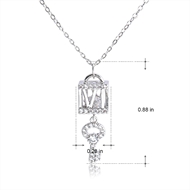 Picture of Attractive White Platinum Plated Pendant Necklace For Your Occasions