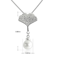 Picture of Great Cubic Zirconia Platinum Plated Pendant Necklace