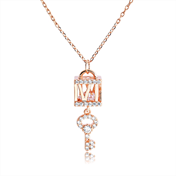 Picture of Delicate Rose Gold Plated Pendant Necklace with Fast Shipping