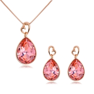 Picture of Classic Artificial Crystal Necklace and Earring Set Online Only