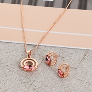 Picture of Low Cost Rose Gold Plated Classic Necklace and Earring Set with Low Cost