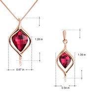 Picture of Distinctive Red Artificial Crystal Necklace and Earring Set As a Gift