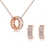 Picture of Charming White Copper or Brass Necklace and Earring Set As a Gift