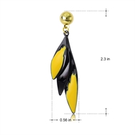 Picture of Popular Enamel Yellow Dangle Earrings