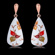 Picture of Reasonably Priced Rose Gold Plated Classic Dangle Earrings in Flattering Style