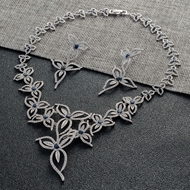 Show details for Low Cost Platinum Plated Luxury Necklace and Earring Set with Low Cost Show details for Low Cost Platinum Plated Luxury Necklace and Earring Set with Low Cost
