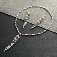 Show details for Beautiful Cubic Zirconia Big Necklace and Earring Set Show details for Beautiful Cubic Zirconia Big Necklace and Earring Set