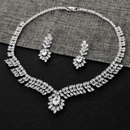 Show details for Nickel Free Platinum Plated Cubic Zirconia Necklace and Earring Set with No-Risk Refund Show details for Nickel Free Platinum Plated Cubic Zirconia Necklace and Earring Set with No-Risk Refund