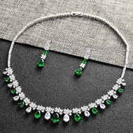 Show details for Copper or Brass Cubic Zirconia Necklace and Earring Set at Super Low Price Show details for Copper or Brass Cubic Zirconia Necklace and Earring Set at Super Low Price