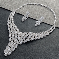Show details for Casual Platinum Plated Necklace and Earring Set with Speedy Delivery Show details for Casual Platinum Plated Necklace and Earring Set with Speedy Delivery