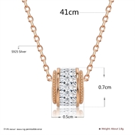 Picture of Nice Cubic Zirconia Rose Gold Plated Pendant Necklace