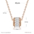 Picture of Nice Cubic Zirconia Rose Gold Plated Pendant Necklace