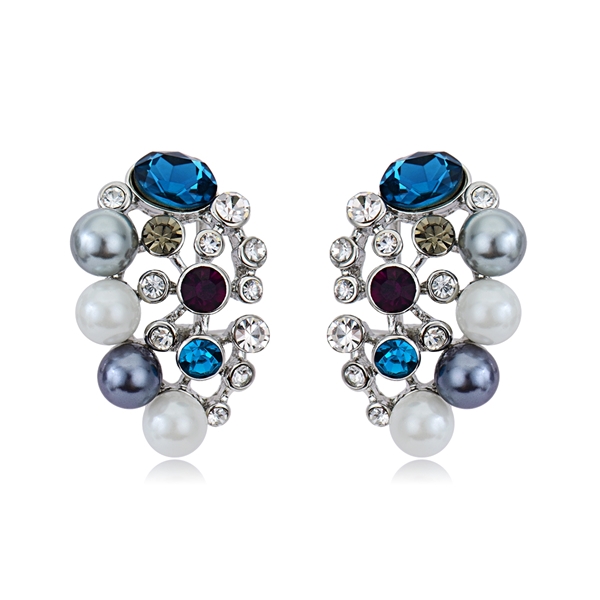 Picture of Zinc Alloy Blue Stud Earrings at Great Low Price