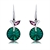 Picture of Pretty Artificial Crystal Platinum Plated Dangle Earrings