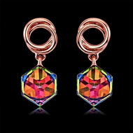 Picture of New Season Colorful Artificial Crystal Dangle Earrings with SGS/ISO Certification