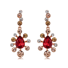 Show details for Great Artificial Crystal Rose Gold Plated Dangle Earrings