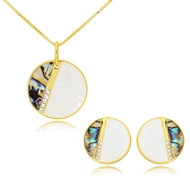 Picture of Sparkling Casual Gold Plated Necklace and Earring Set