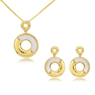 Picture of Affordable Rose Gold Plated White Necklace and Earring Set From Reliable Factory