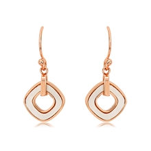 Show details for Wholesale Rose Gold Plated Classic Dangle Earrings with No-Risk Return
