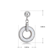 Picture of Classic Platinum Plated Dangle Earrings Direct from Factory