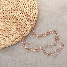 Show details for Zinc Alloy Rose Gold Plated Long Chain Necklace in Flattering Style
