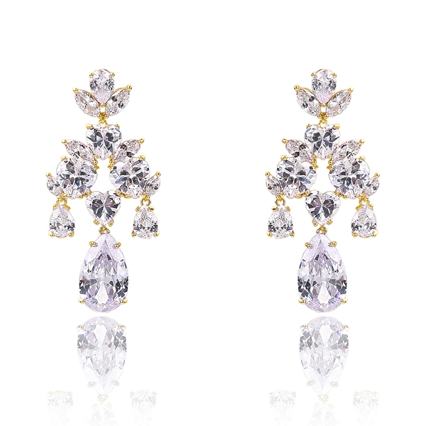 Picture of Beautiful Cubic Zirconia Luxury Dangle Earrings