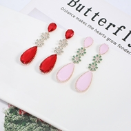 Picture of Charming Red Cubic Zirconia Dangle Earrings As a Gift