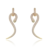 Picture of Inexpensive Gold Plated White Dangle Earrings from Reliable Manufacturer