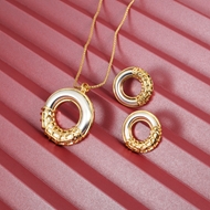 Picture of Top Big Dubai Necklace and Earring Set