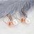 Picture of Good Quality Artificial Pearl Rose Gold Plated Small Hoop Earrings