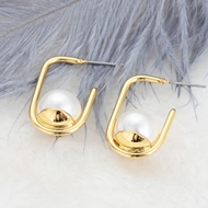 Picture of Zinc Alloy Gold Plated Stud Earrings in Flattering Style