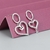 Picture of New Cubic Zirconia Love & Heart Dangle Earrings