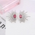 Picture of Buy Platinum Plated Red Big Stud Earrings with Wow Elements