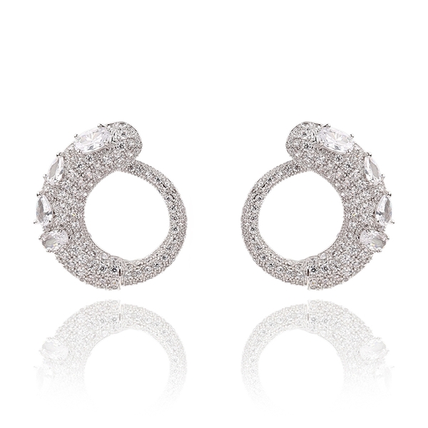 Picture of Unique Cubic Zirconia Luxury Big Stud Earrings