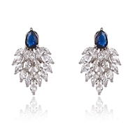 Picture of Eye-Catching Blue Cubic Zirconia Dangle Earrings with Member Discount