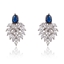 Show details for Eye-Catching Blue Cubic Zirconia Dangle Earrings with Member Discount