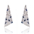 Picture of Great Value Blue Platinum Plated Dangle Earrings with Full Guarantee