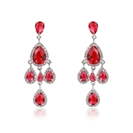 Picture of Recommended Platinum Plated Luxury Dangle Earrings from Top Designer