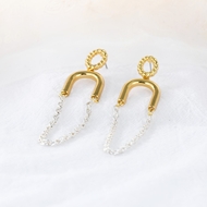 Picture of Dubai Zinc Alloy Dangle Earrings with Beautiful Craftmanship