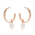 Picture of Buy Gold Plated Artificial Pearl Big Hoop Earrings with Price