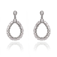 Picture of Luxury Platinum Plated Dangle Earrings with Fast Shipping