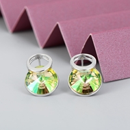 Picture of Trendy Platinum Plated Colorful Big Stud Earrings with Worldwide Shipping