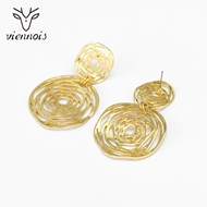 Picture of Funky Dubai Gold Plated Dangle Earrings