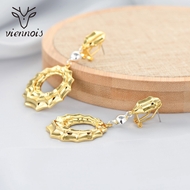 Picture of Sparkly Dubai Gold Plated Dangle Earrings