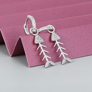 Show details for New Season White Platinum Plated Dangle Earrings with SGS/ISO Certification Show details for New Season White Platinum Plated Dangle Earrings with SGS/ISO Certification